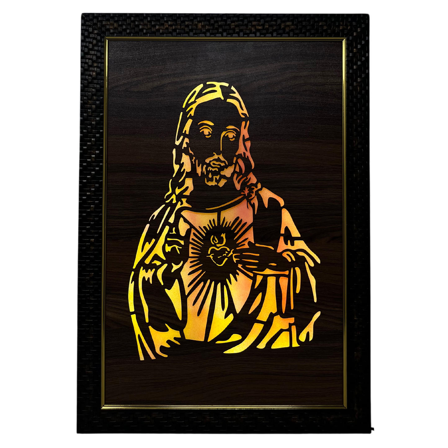 Religious Led Wooden box Frame