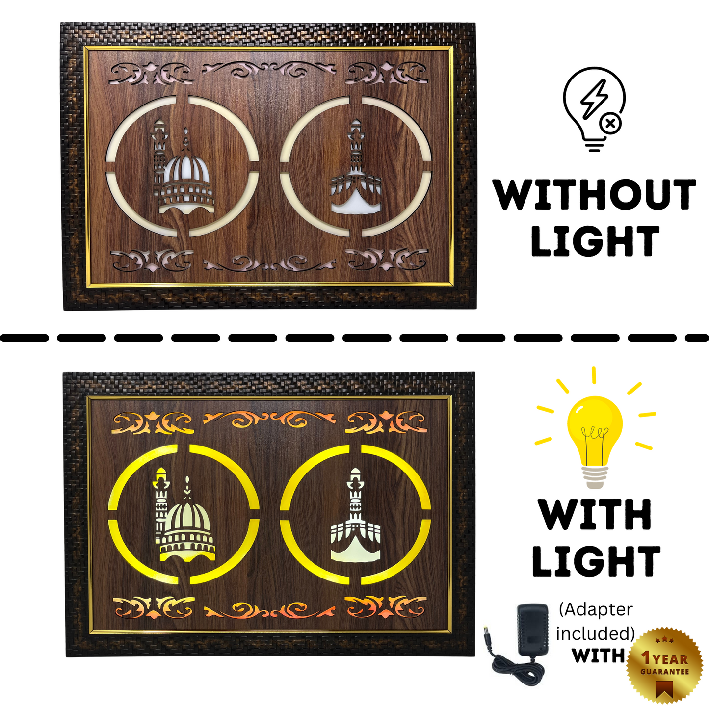 Religious Led Wooden box Frame