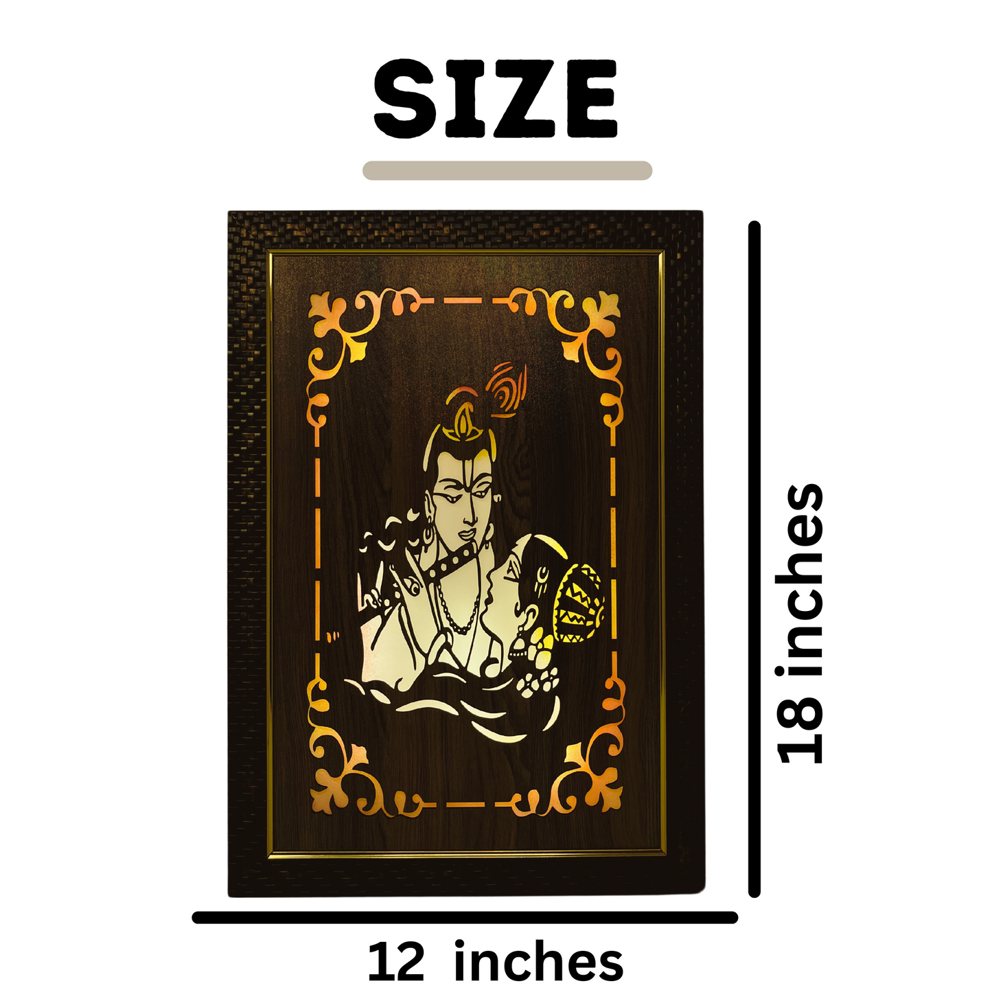 Religious Led Wooden box Frame