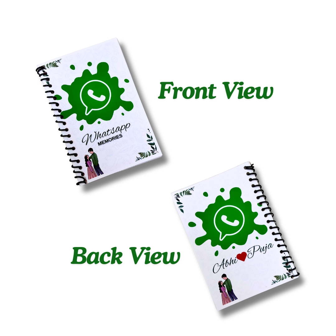 Turn your digital conversations into a lasting physical keepsake with the WhatsApp Chat Memories Book—where every page tells a story