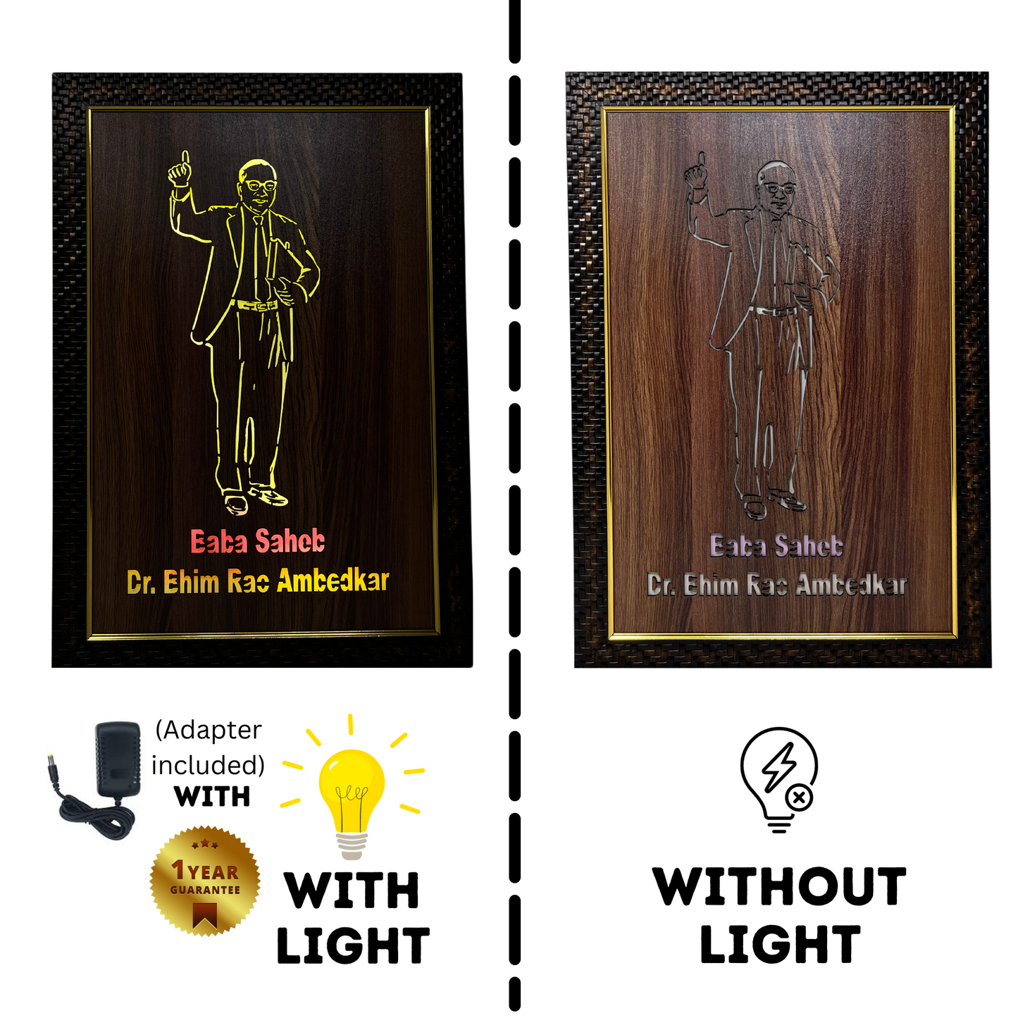 Religious Led Wooden box Frame