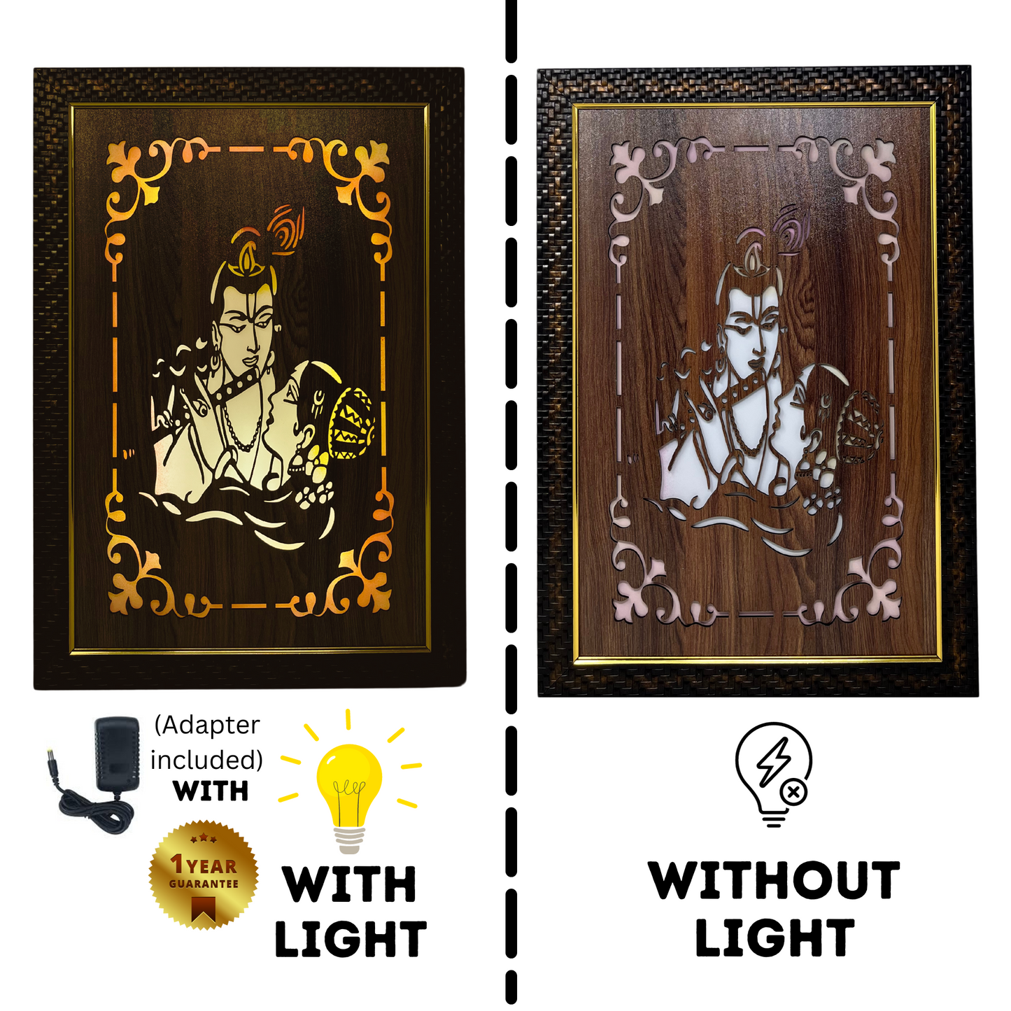 Religious Led Wooden box Frame