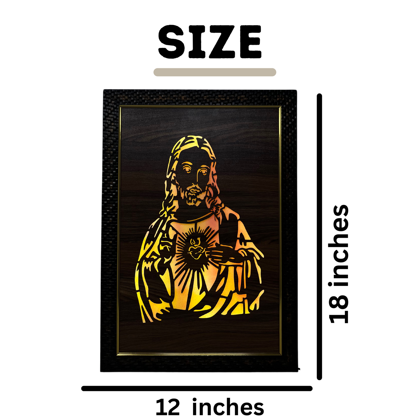 Religious Led Wooden box Frame