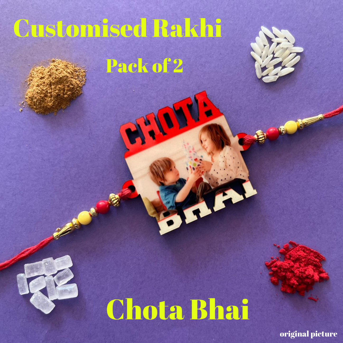 Customized Rakhi Pack of 2
