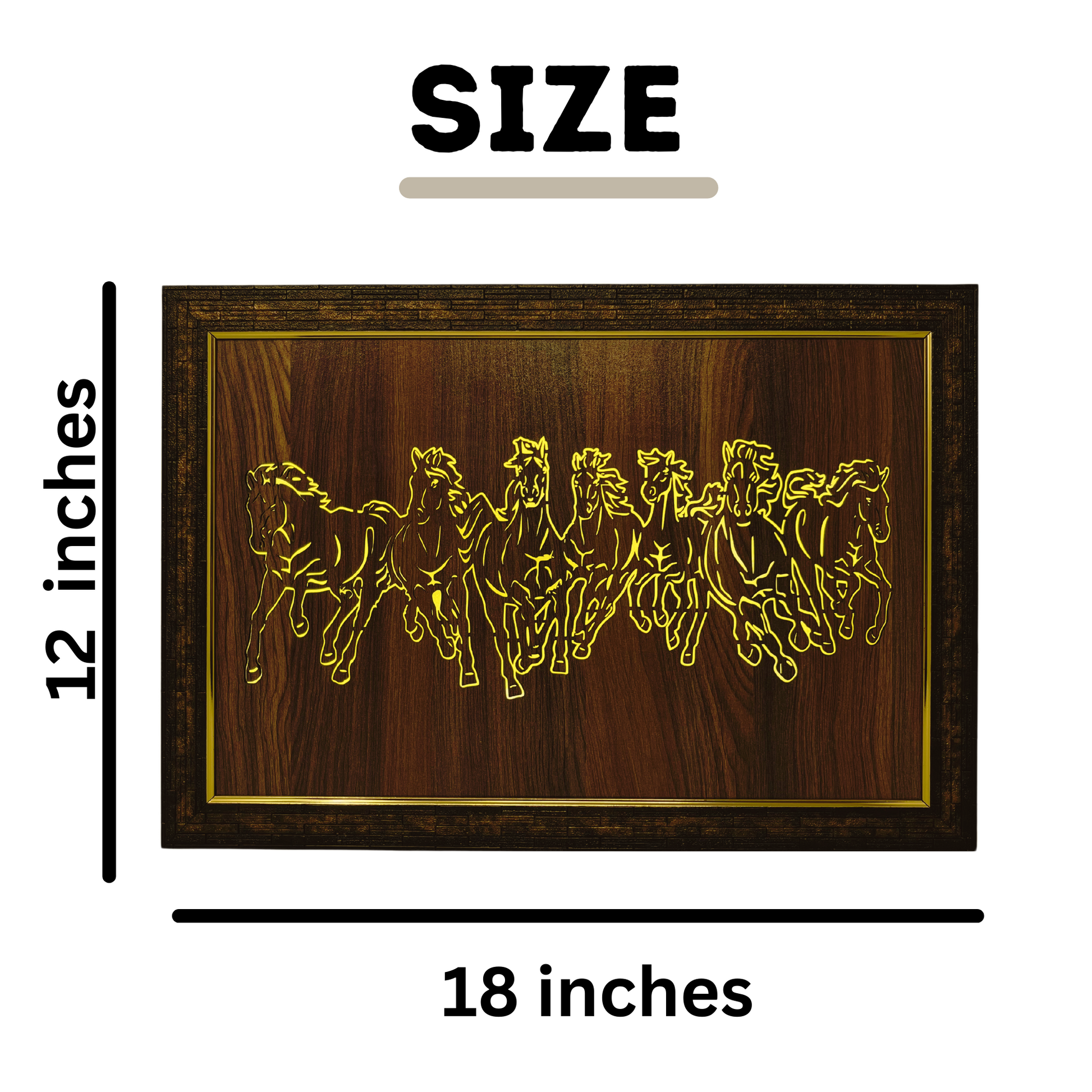 Handcrafted Wooden Led Box Frame with Religious