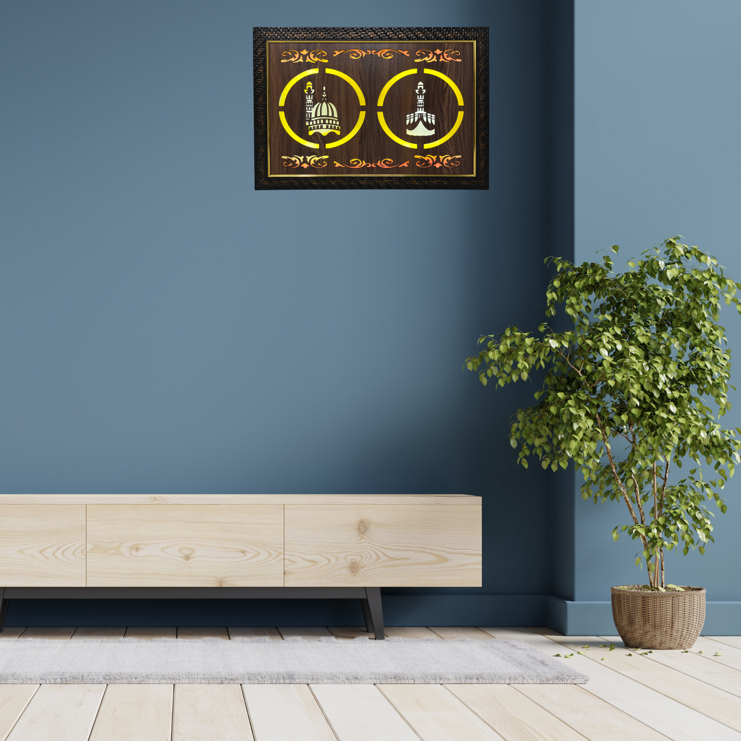 Religious Led Wooden box Frame