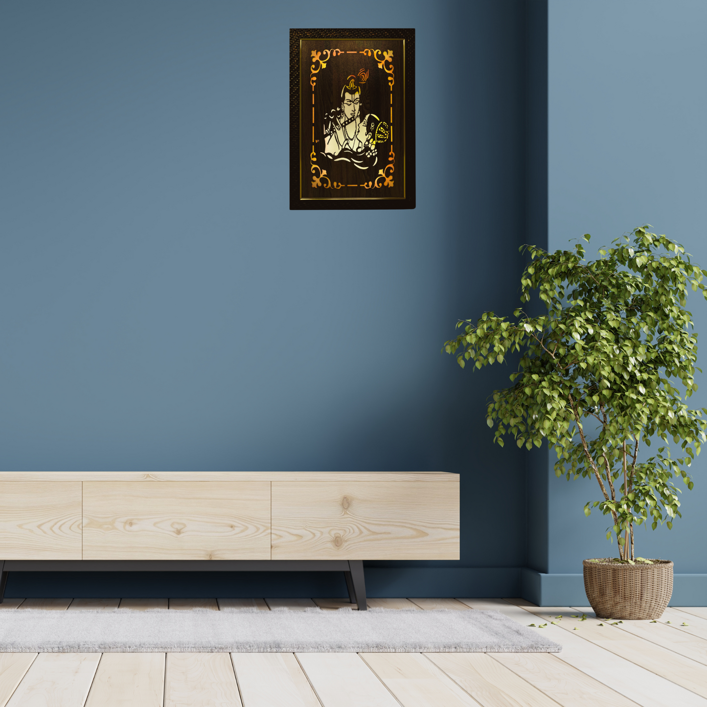 Religious Led Wooden box Frame