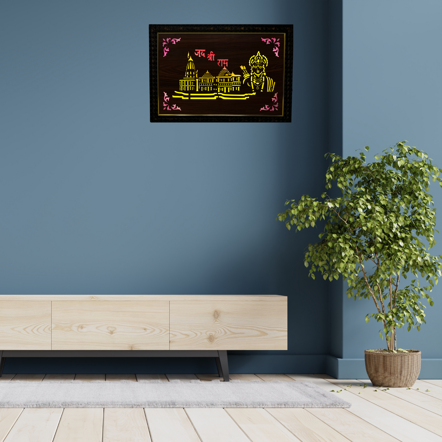 Religious Led Wooden box Frame