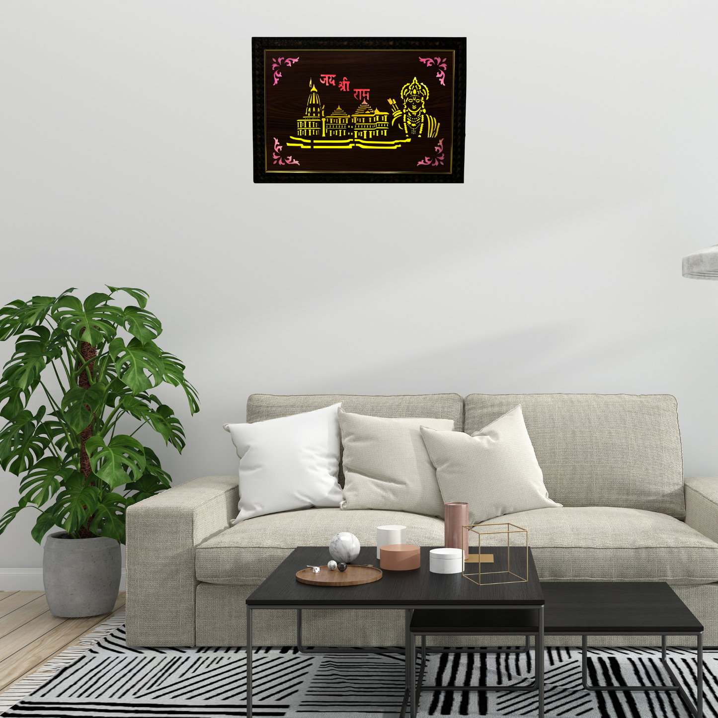 Religious Led Wooden box Frame